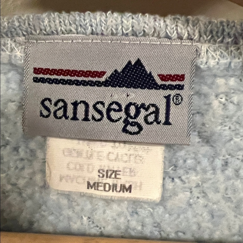 Vintage floral embroidery Colorado blue oversized sweater - Picture 4 of 5
